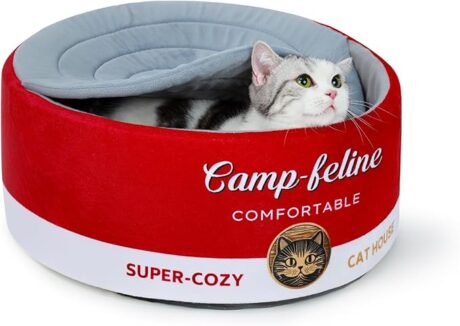 Kitty City Cat Bed, Cotton, 14"W x 19"L x 5"H