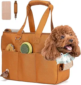 Dog Carriers for Small Dogs Portable Pet Carrier with 5 Large Pockets Breathable Cat Carrier Soft Dog Purse Ideal for Travel Outdoor Walking