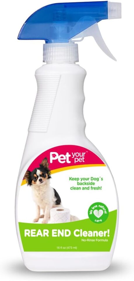 Rear End Cleaner – Safe Dog Butt Spray to Keep Your Dog’s Backside Clean & Fresh – No Rinse Dog Spray Made with Natural Ingredients