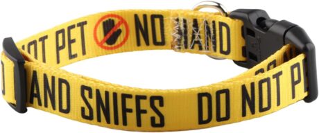 VAMSII Funny Dog Collar Pet Accessories for Dogs Do Not Pet No Hand Sniffs Puppies and Pets Collar（Hand Sniffs）