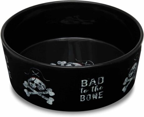 Loving Pets Dolce Moderno Bad to The Bone Dog Bowl, Small