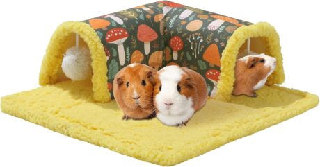 ROYALAY Guinea Pig Hideout, Removable Guinea Pig Tunnel with Non-Slip Desgin, Guinea Pig House Rabbit Hideout Accessories, Small Animal Hideaway for Hamster Ferret Rabbit Bunny