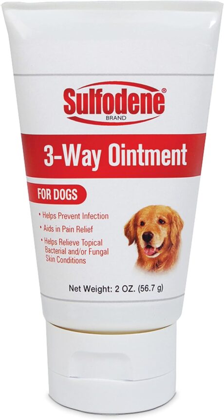 Dog Wound Care Ointment, Relieves Pain & Prevents Infection For Dog Cuts, Scrapes, Bites and Injuries, 2 Ounce