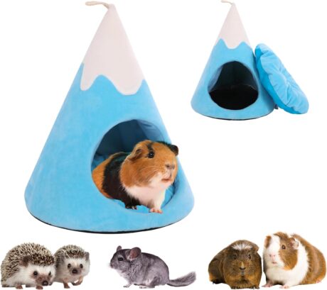 Guinea Pig Hideout Fleece Cone - Chinchilla, Rat and Hedgehog Hidey for Security and Comfort - Guinea Pig Accessories by The Kozko Hut