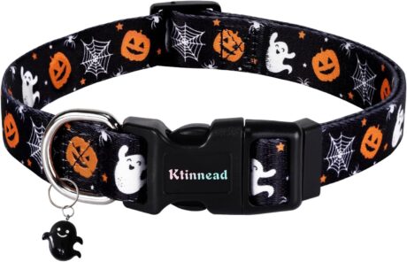 Ktinnead Halloween Dog Collars, November 1st All Saints Dog Collar, Holiday Pet Collar Pet Gift Dog Collar with Cute Pendant for Small,Medium,Large Dogs,Male,Female