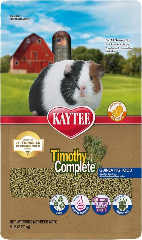 Kaytee Timothy Complete Pet Guinea Pig Food, 5 Pound