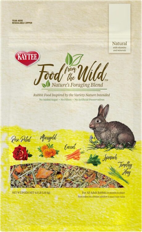 Kaytee Food from The Wild Natural Pet Rabbit Food, 4 Pound