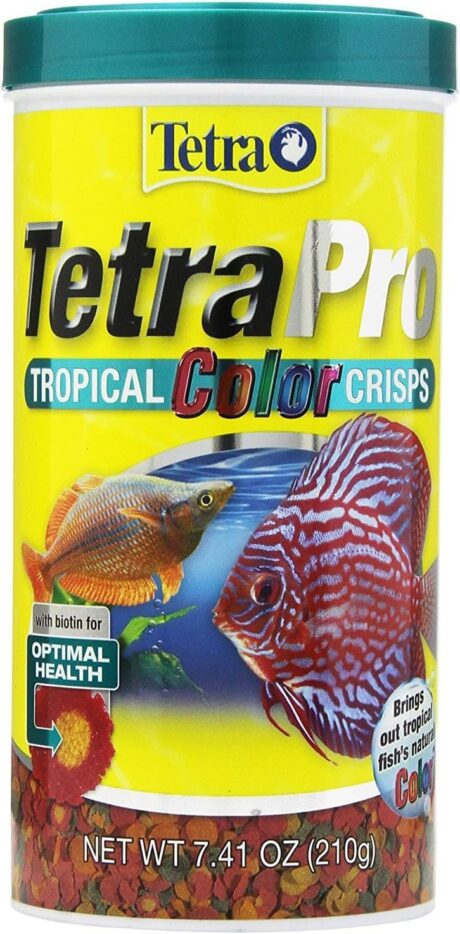 Tetra Pro Fish Food, Tropical Color Crisps With Color Enhancers, Floating Fish Food, 7.41 Ounce