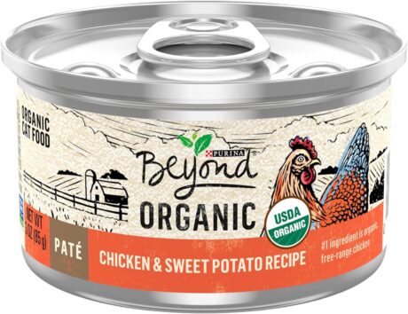 Purina Beyond Organic Wet Cat Food Pate, Organic Chicken & Sweet Potato Adult Recipe - (Pack of 12) 3 oz. Cans